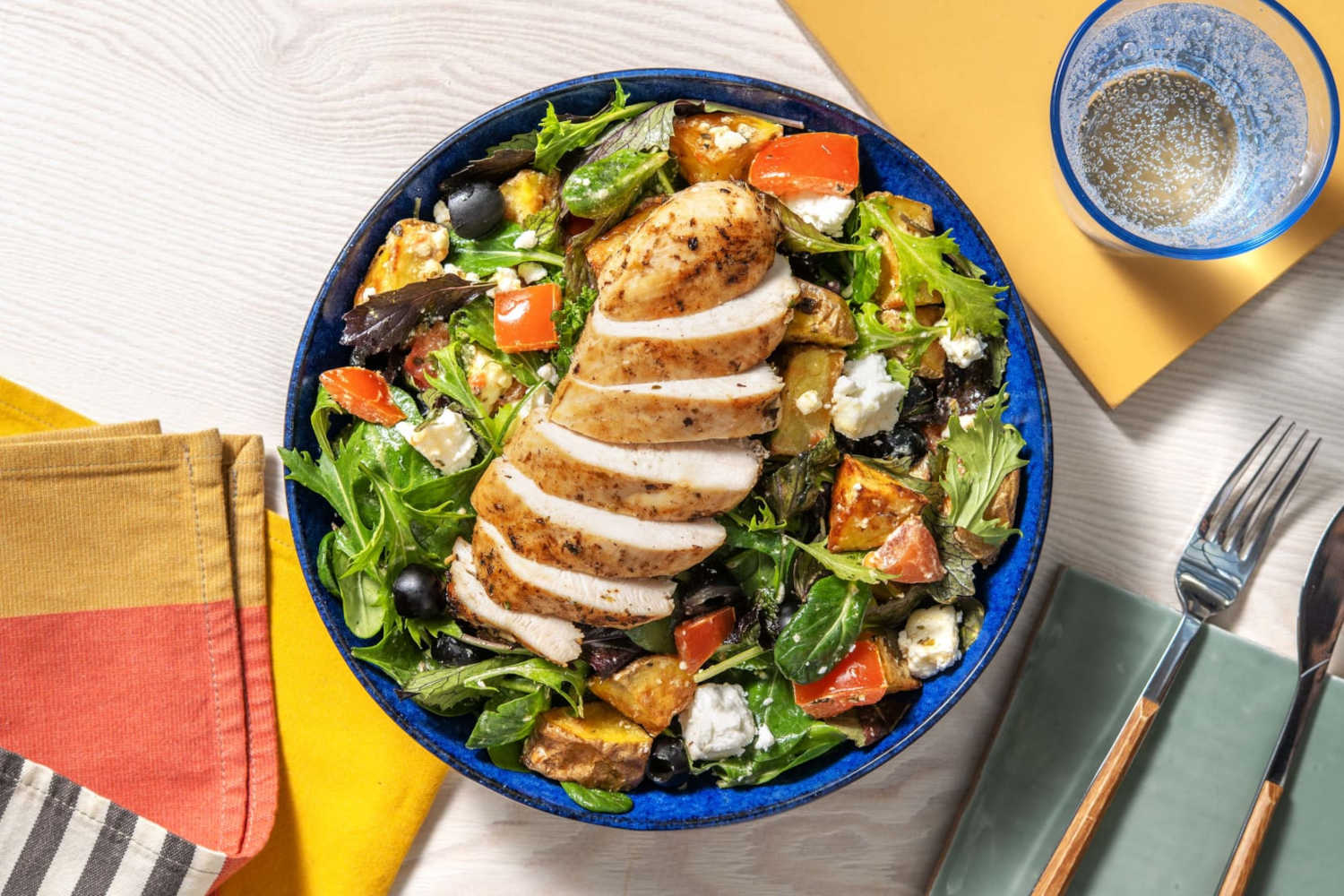 Greek-style lemon and herb chicken salad recipe - Rest Less