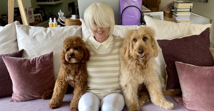 Annabel and her groomed dogs