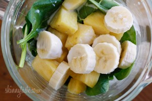 Banana and Pineapple Green juice