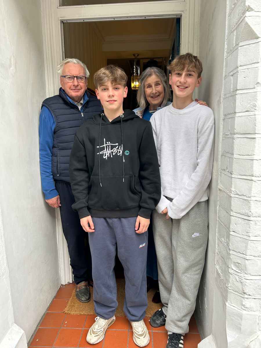 Melanie’s parents and children last year, three months before her mother’s heart surgery and 11 months before her father died