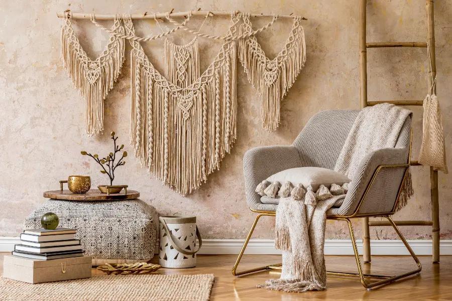 Textural wall hangings