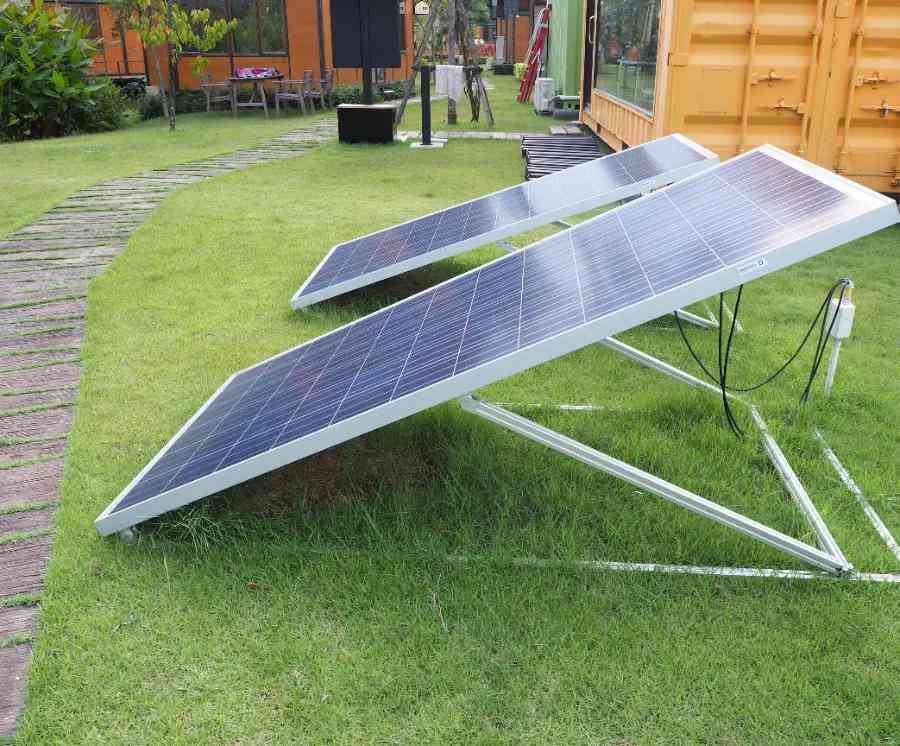 Can you install solar panels in a garden