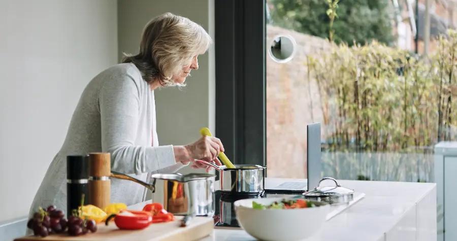 Get voice-guided recipes and automatic timers