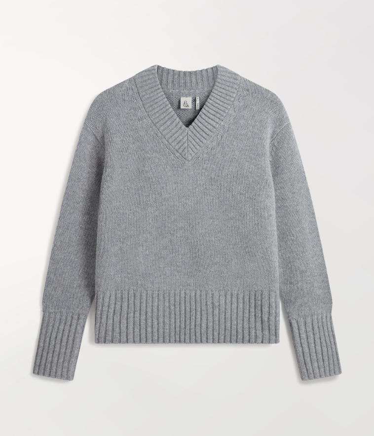 Women's Cashmere Merino V Neck Jumper