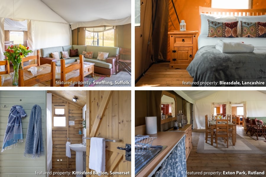 Kittisford Barton (Somerset),  Bleasdale (Lancashire),  Sweffling (Suffolk) & Exton Park (Rutland)