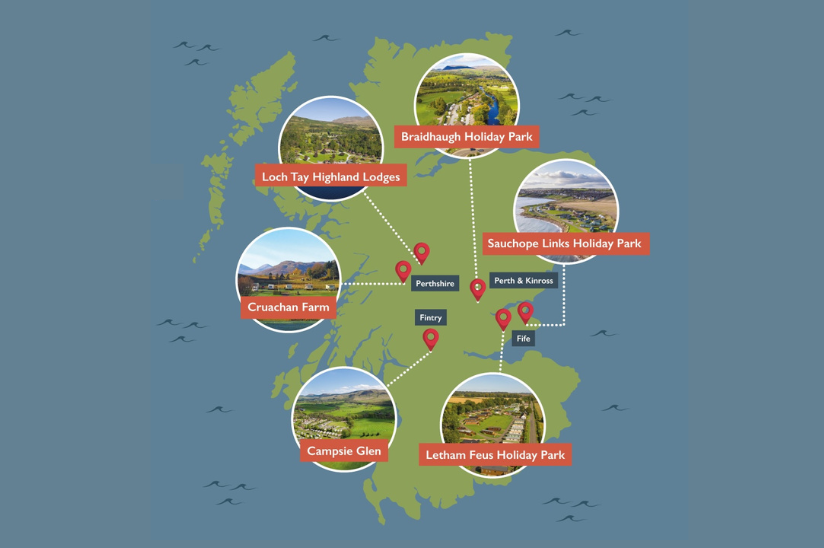 Locations of Largo Leisure 6 Holiday Parks