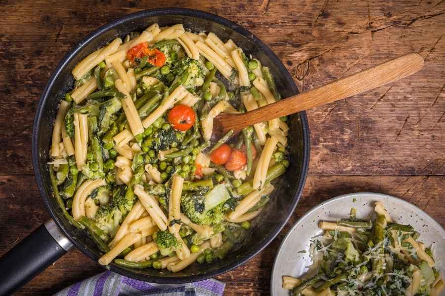 Pasta primavera, USA