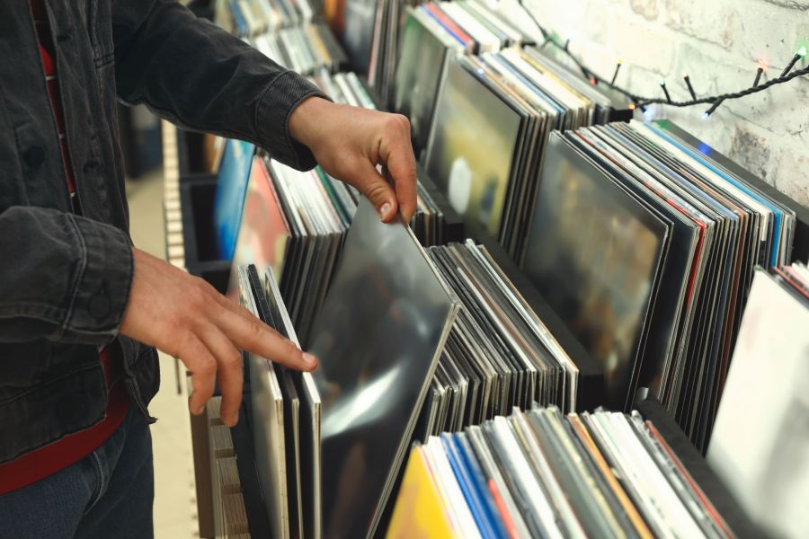 Vinyl record hunting