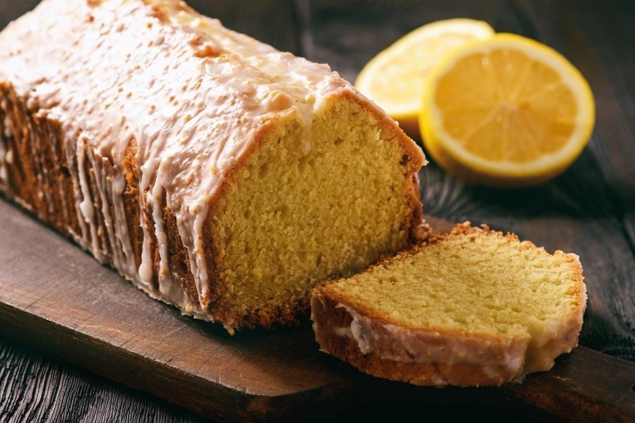 Air fryer lemon drizzle loaf